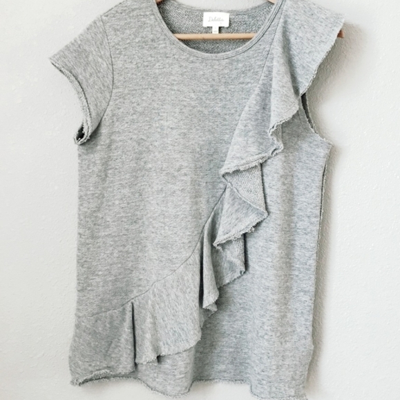 Deletta Anthropologie Choral Ruffle Sweatshirt Top Small. - Picture 4 of 8